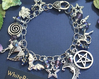 NYX Goddess Charm Bracelet: Witchy Greek Mythology Jewelry