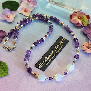 Rhiannon Necklace.  Wearable prayer bead protection talisman pagan witch jewelry