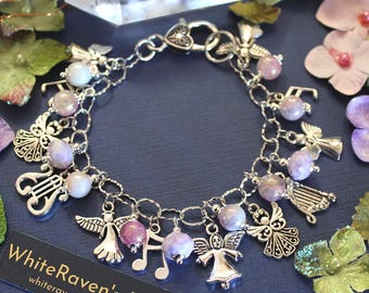 Angel Song Charm Bracelet: Spiritual Guardian Jewelry, Australian Made