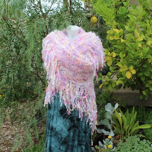Women's Double-Layer Knit Shawl with Plush Trim