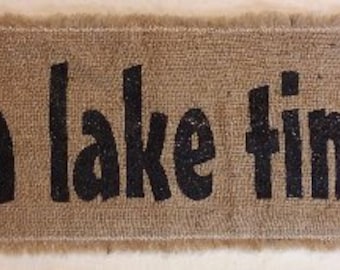 Pillow Slip Cover Pillow Sham  Burlap Muslin Pillow Sham PILLOW CASE on lake time design