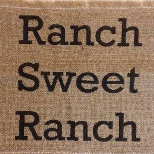 Pillow Slip Cover Pillow Sham  Burlap Muslin Pillow Sham PILLOW CASE Ranch Sweet Ranch design