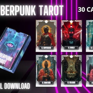Cyberpunk Tarot, Cartas del Tarot estilo Cyberpunk en Español, Cyberpunk 2077