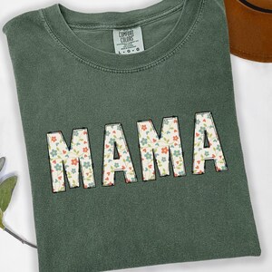 Comfort Colors® Mama Shirt, Mothers Day Gift For Mom, Mama Est Shirt, Baby Announcement Shirt, Momma Gift, First Time Mom Shirt, Mom T-Shirt