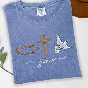 Easter Jesus Shirt Comfort Colors Easter T-shirt Christian Easter Gift Shirt Church Easter T Shirt Cute Easter Shirt Bible Easter Cross