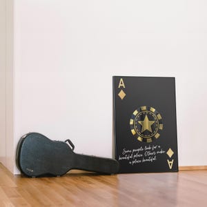 Playing Cards, Playroom Decor, Gaming Decor, Trendy Wall Art, Motivational Poster, Apartment Decor, Star Wall Art