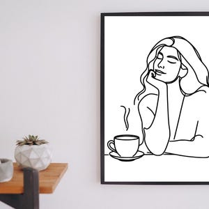 Minimalistische weibliche Strichzeichnungen | Abstrakte Frauenillustration | Moderner Wandkunstdruck | A4- und Briefgröße | Digitaler Download