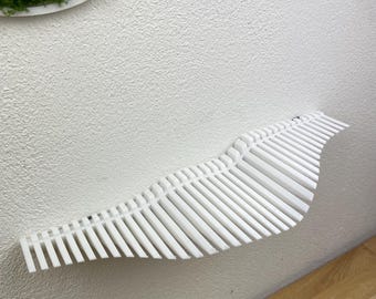 Floating bookshelf, wall shelf, organic decor, boho shelf – handmade shelf, unique wall decor, wall board, wall art, shelving unit