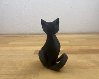 Modern art print of a cat – stylish cat decor for your home | Minimalist home decor with an animal motif