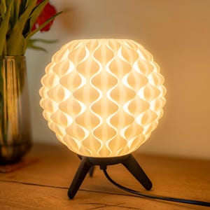 The Kelp Lamp – Modern 3D Printed Sculptural Lamp | Organic Table Lamp | Unique Mood Lighting | Minimalist Decor | Design Gift