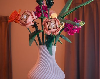 Vaso con portafiori Lego – Vaso minimalista in plastica riciclata per fiori finti o secchi