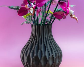 Future Vase -  With flower holder for LEGO® Botanical flower sets