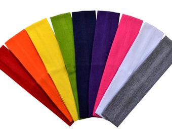 2" Wide Cotton Stretch Headband Blanks for Embroidering, Heat Transfer Materials and Fashion