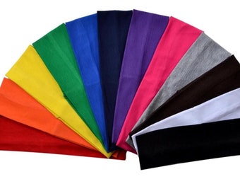 Cotton Stretch Headband Blanks for Embroidering, Heat Transfer Materials and Fashion
