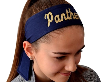 Custom Glitter Vinyl Tie Back Headband: Moisture Wicking, Personalized