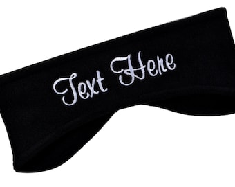 Personalized Fleece Headband, Custom Embroidered Ear Warmer