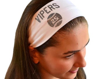 Design Your Own Softball Headband Personalized with Your Custom Sparkling GLITTER Vinyl Text