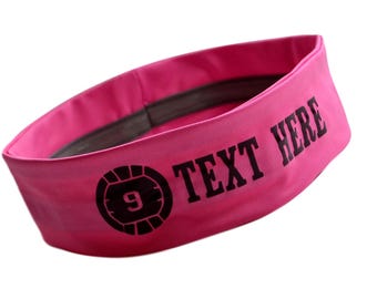 Design Your Own VOLLEYBALL Headband with NO SLIP Silicone Lining Your Custom Personalized Text