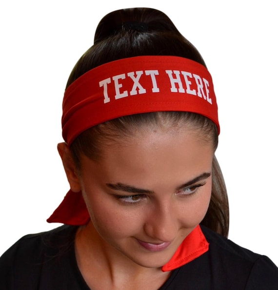 Custom Text Sport Headband - Personalized Moisture Wicking  display picture 1