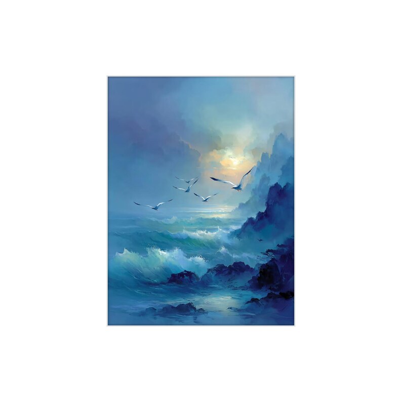 ocean nightscape for living room
