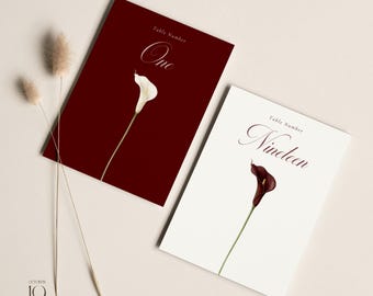 Calla Lily Table Numbers Wedding Old Money Table Numbers Elegant Table Numbers Flower Table Numbers DIY Canva Table Numbers Signs