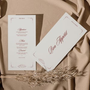 Karta menu weselnego Swan Menu kolacji weselnej Menu weselne w stylu retro Rysunek frędzli Stare pieniądze Szablon menu weselnego Menu weselne w stylu retro Dostosowane