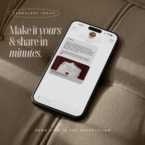 May include: A black smartphone displaying a messaging interface with the text "Hi Maria, We're so excited to share that we're getting married! Please save the date as we begin counting down to our special day." It includes a wedding invitation image.