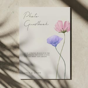 Guest Book Sign Floral Wedding Sign Floral Wedding Signage Template Guestbook Sign Template Minimalist Guest Book Sign Guest Book Sign Canva