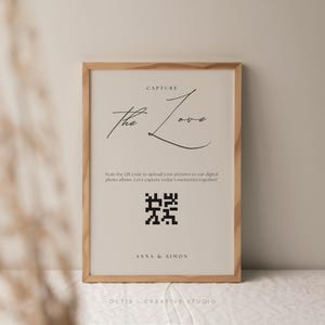 Capture The Love Sign Photo Qr Code Sign Wedding Photo Share The Love Wedding Sign Editable Wedding Sign With Qr Code Photos Wedding Photos
