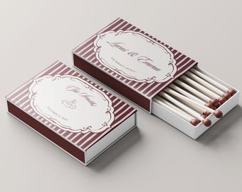 Personalisierbare Streichholzschachtel Etiketten Streichholzschachtel Sticker Gästegeschenke Hochzeit Streichhölzer Etikett Gastgeschenk