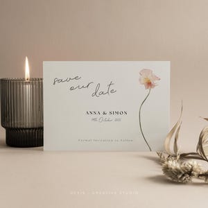 Wildblumen Hochzeit Einladung Vorlage Wildblumen Hochzeit Einladung Canva Vorlage Florale Hochzeit Einladung Save the Date Vorlage