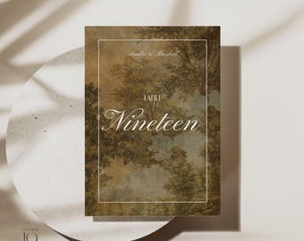Vintage Ölgemälde Tischnummer Hochzeit Vorlage Tischkarten Tischnummerierung Hochzeit Hochzeitstisch Nummerierung DIY Tisch Nummer Schild