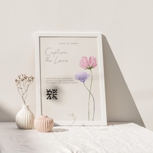 Capture The Love Sign Photo Qr Code Sign Wedding Photo Share The Love Wedding Sign Editable Wedding Sign With Qr Code Photos Wedding Photos