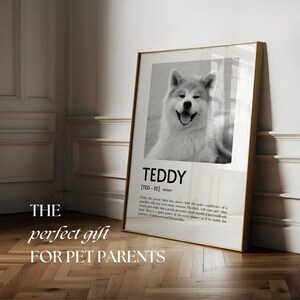 Pet Poster Customized Pet Adoption Gift Pet Owner Gift For Dog Mom Gift For Dog Dad Pet Definition Poster Cat Portrait Gift Dog Home Decor