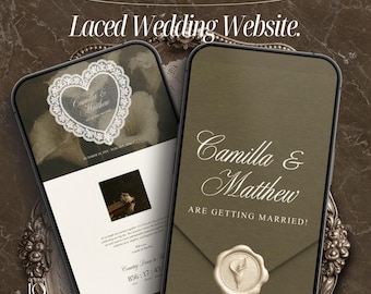 Vintage Wedding Website Template Calla Lily Canva Wedding Website RSVP Website Digital Wedding Invitation Save The Date Website Template