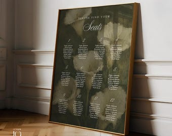 Mapa de Assentos para Casamento com Lírios de Copo-de-Leite, Pintura a Óleo Vintage, Elegante Plano de Assentos para Casamento, Sinalização de Casamento Tradicional, Placa de Casamento Retrô