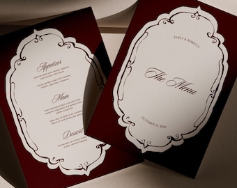 Old Money Wedding Menu Template Retro Wedding Menu Template Vintage Wedding Menu Template Elegant Wedding Menu Template Wedding Dinner Menu