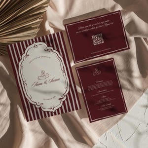 Old Money Wedding Invitation Suite Vintage Invite Swan Wedding Invitation With RSVP Card Retro Wedding Invitations Luxury Wedding Invitation