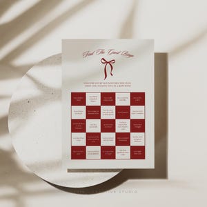 Tarjetas de bingo para bodas, bingo para encontrar invitados, bingo moderno para despedidas de soltera, juegos de boda, descarga instantánea, juego de boda imprimible DIY