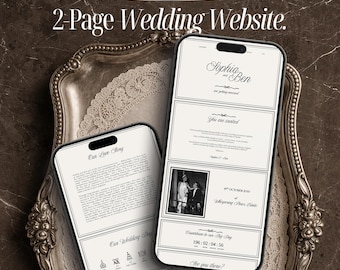 Vintage Wedding Website Template Canva Wedding Website RSVP Website Digital Wedding Invitation Old Money Wedding Website Template