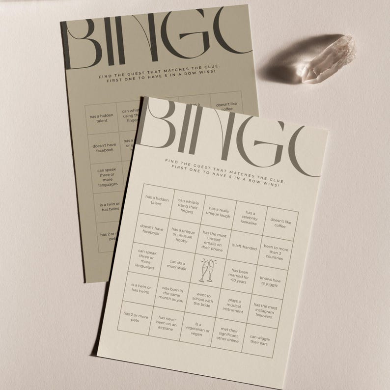 Wedding Bingo Game Find The Guest Bingo Bridal Shower Wedding Games Instant Download DIY Printable Wedding Bingo Games image 4