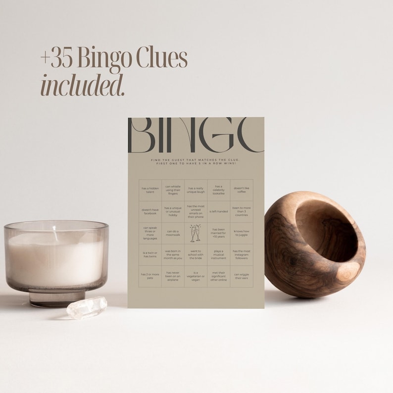 Wedding Bingo Game Find The Guest Bingo Bridal Shower Wedding Games Instant Download DIY Printable Wedding Bingo Games image 2