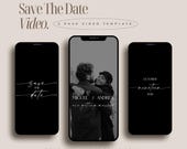 Minimalist Digital Save the Date Video Template Evite Animated Wedding Invitation Video Template Wedding Reception Invite Digital Invitation