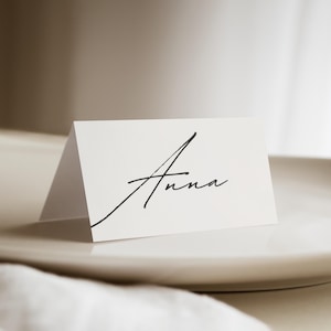 Handwritten Place Cards Wedding Name Card Template Wedding Guest Name Tag Wedding Table Name Card Guest Place Setting Wedding Table Decor
