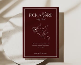 Pick A Card Guest Book Sign Playing Card Guest Book Signage Modern Guestbook Sign Pick A Card Any Card Sign Guest Book Sign Playing Cards