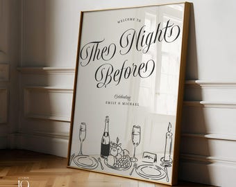 Vintage Retro Probeessen Willkommensschild Hochzeit Retro Hochzeitsschild Willkommen Hochzeit Schild Empfangstafel Die Nacht Davor Schild