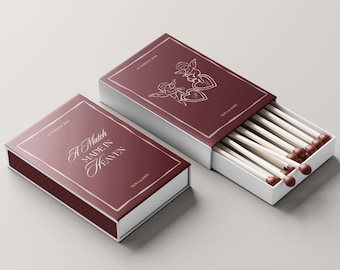 Personalisierbare Streichholzschachtel Etiketten Streichholzschachtel Sticker Gästegeschenke Hochzeit Streichhölzer Etikett Gastgeschenk