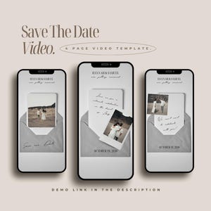 Digital Save the Date Video Template Save The Date Wedding Evite Animated Wedding Invitation Video Template Wedding Reception Invite