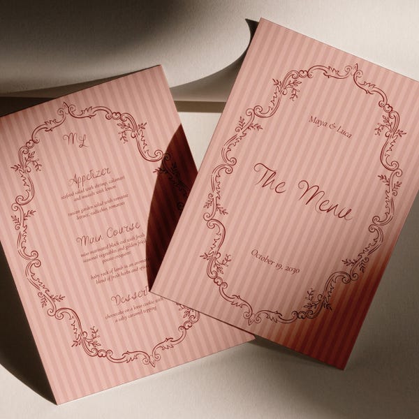Old Money Wedding Menu Template Retro Wedding Menu Template Vintage Wedding Menu Template Elegant Wedding Menu Template Wedding Dinner Menu