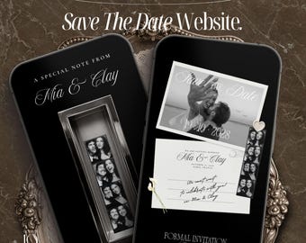 Elegante Hochzeit Save The Date Website Canva Vorlage Hochzeitswebsite Canva Webseite Hochzeit Webseite Vorlagen Digitale Hochzeitseinladung